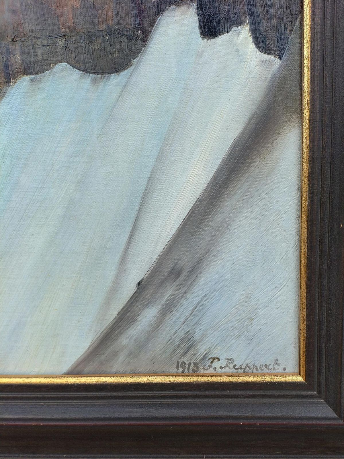 Mont Blanc – Fritz Ruppert Oil On Canvas photo furniture