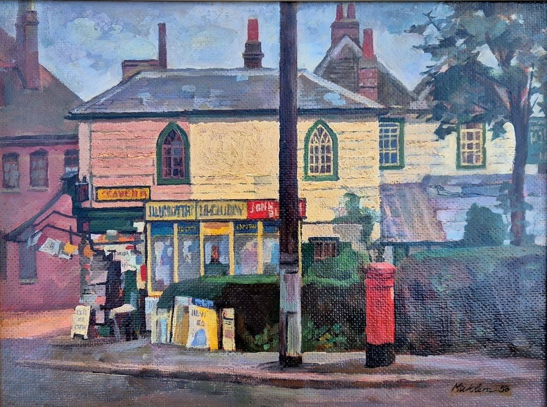 Hugh Ralph Micklem   The Local Store, 1950 (Probably Harrow, North West London)