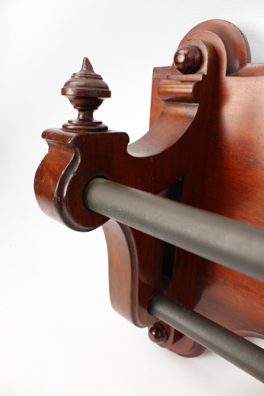 Victorian Mahogany Hanging Double Towel Rail photo vinterior