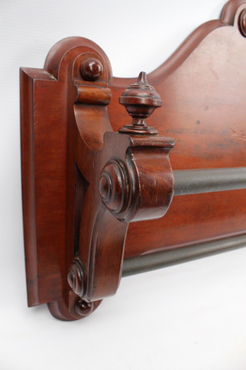 Victorian Mahogany Hanging Double Towel Rail photo buy