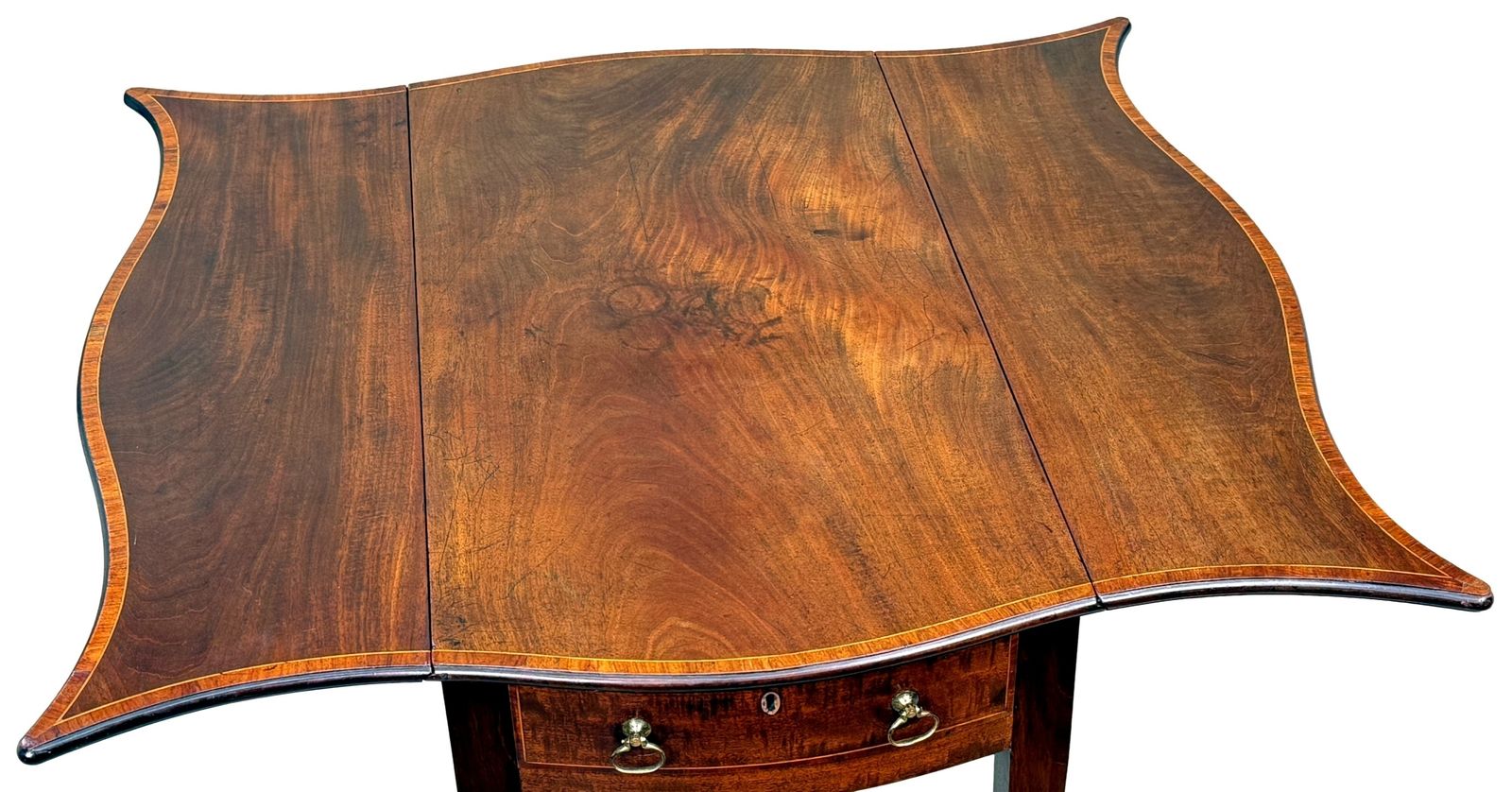 3600.0 Georgian 18th Century Hepplewhite Baby Pembroke Table (England, Circa 1780) photo