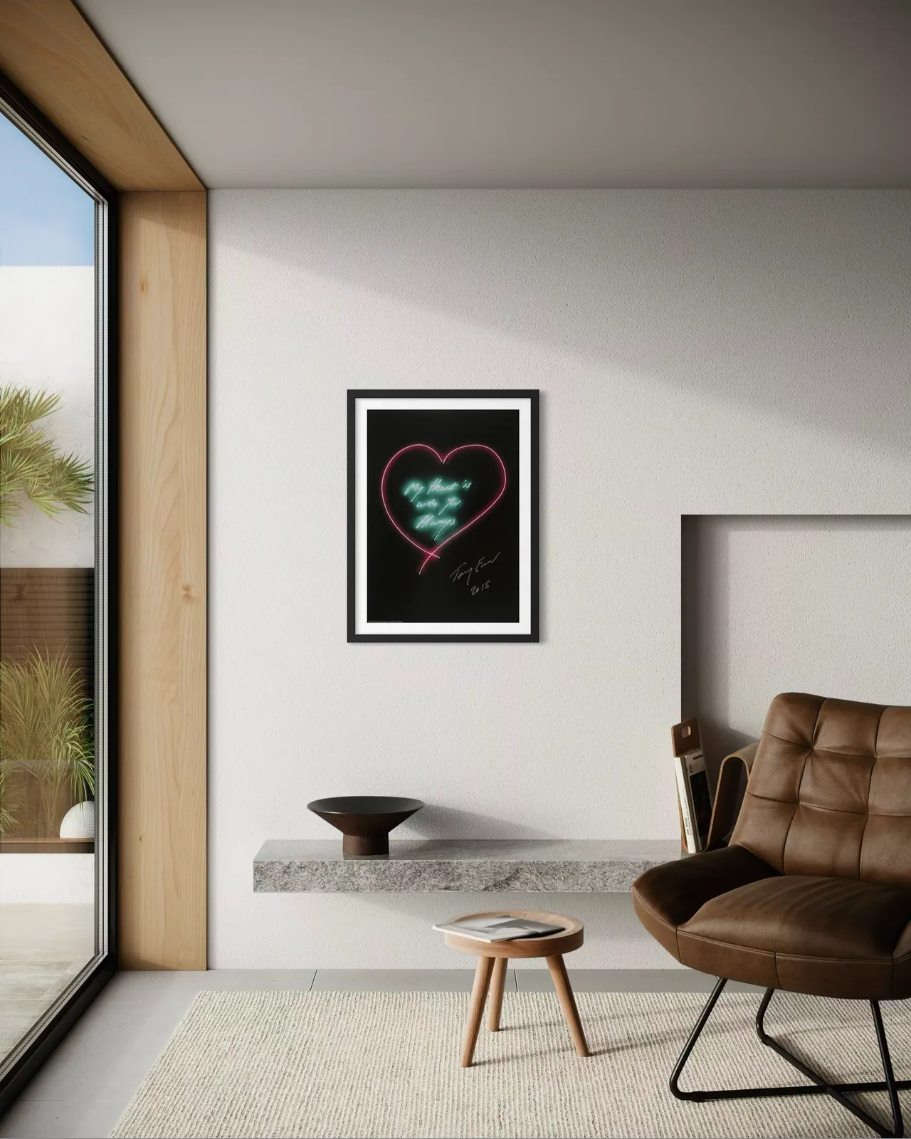 Tracey Emin Framed My Heart Is With You Always photo furniture