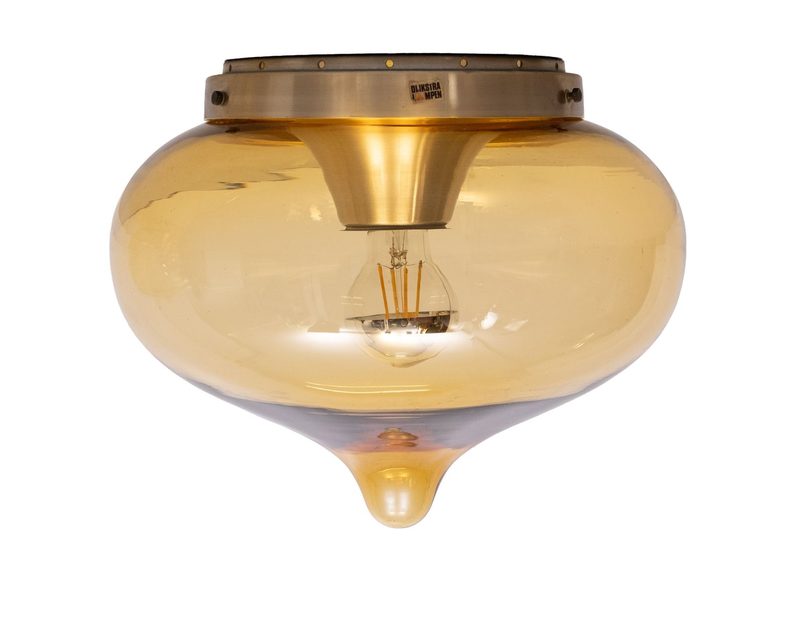 Rookglazen Hanglampen Van Dijkstra Lamps, Ca. Jaren 1970 photo for sale