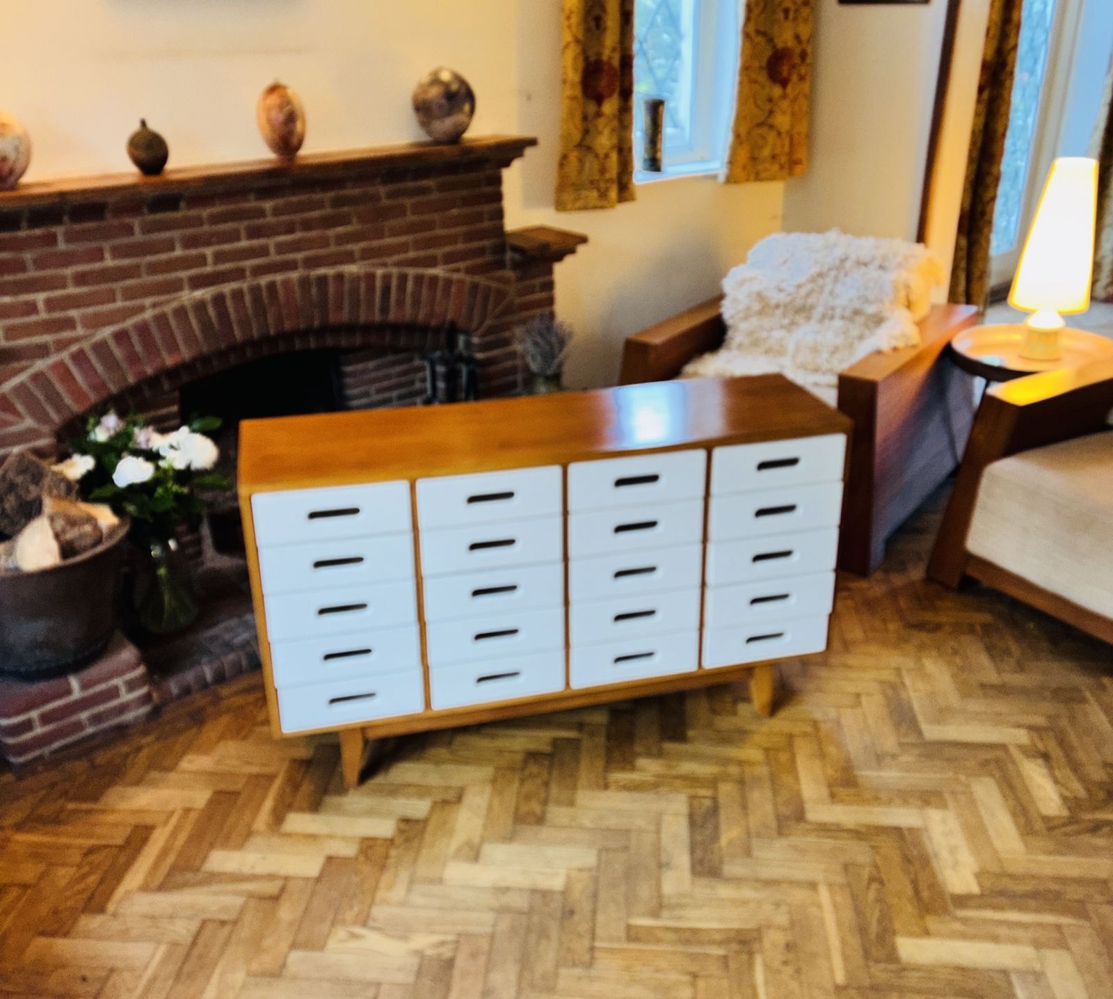 Stunning Rare Mid Century 1950/60s Chest Of Drawers By James Leonard photo for sale