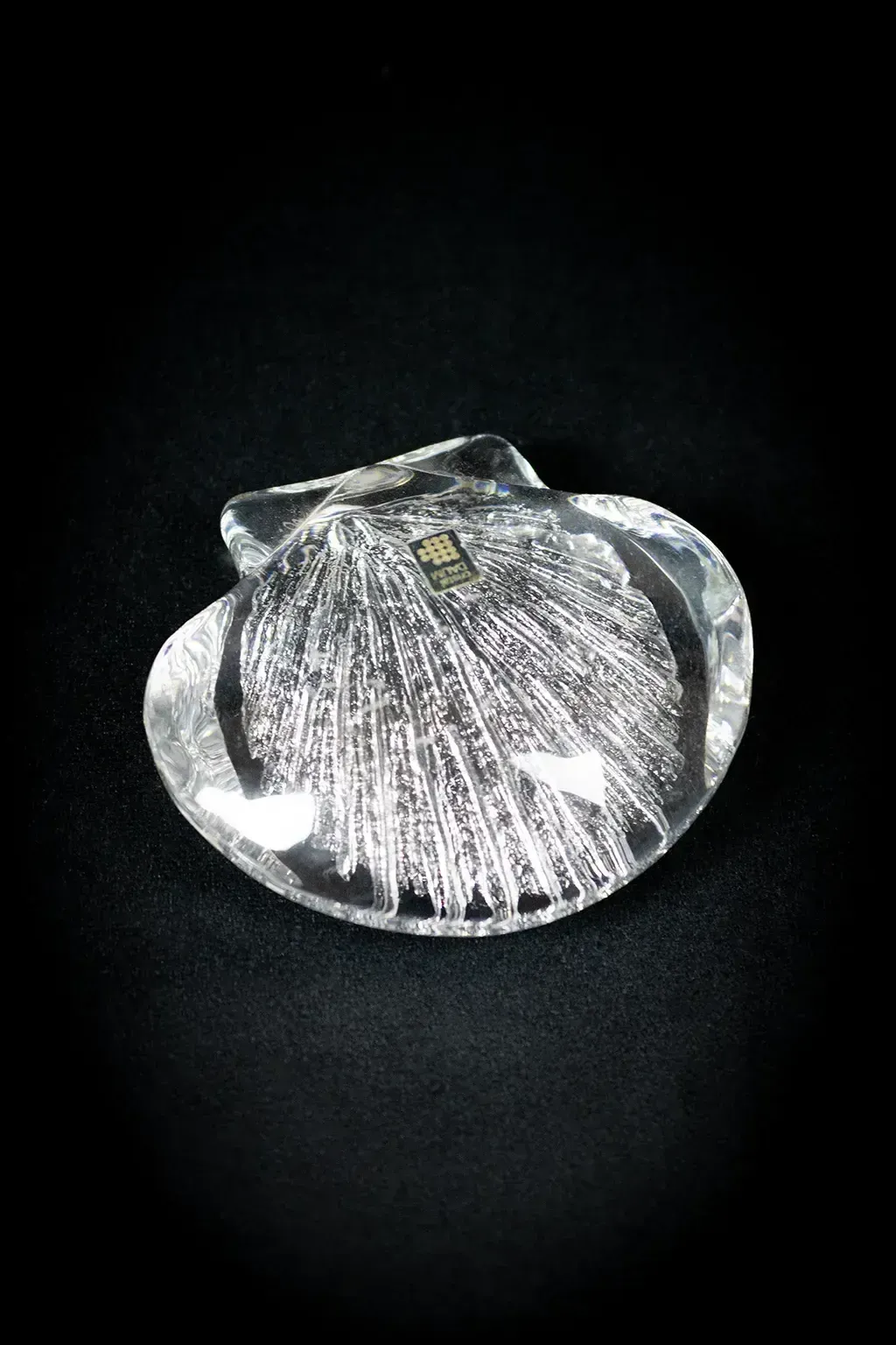 Crystal Seashell Paperweight From Daum France – Louis Chevallier – 20th Century photo for sale