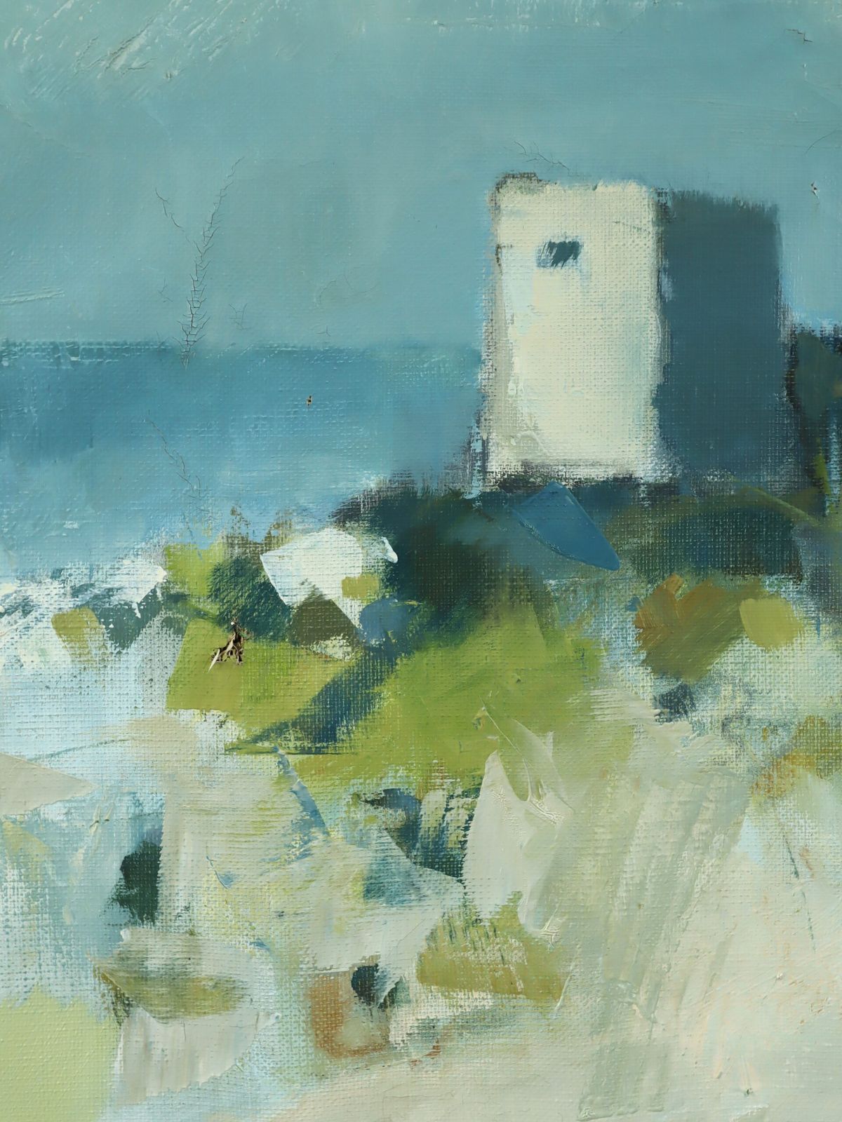 Oil Painting Outpost By The Sea photo Art