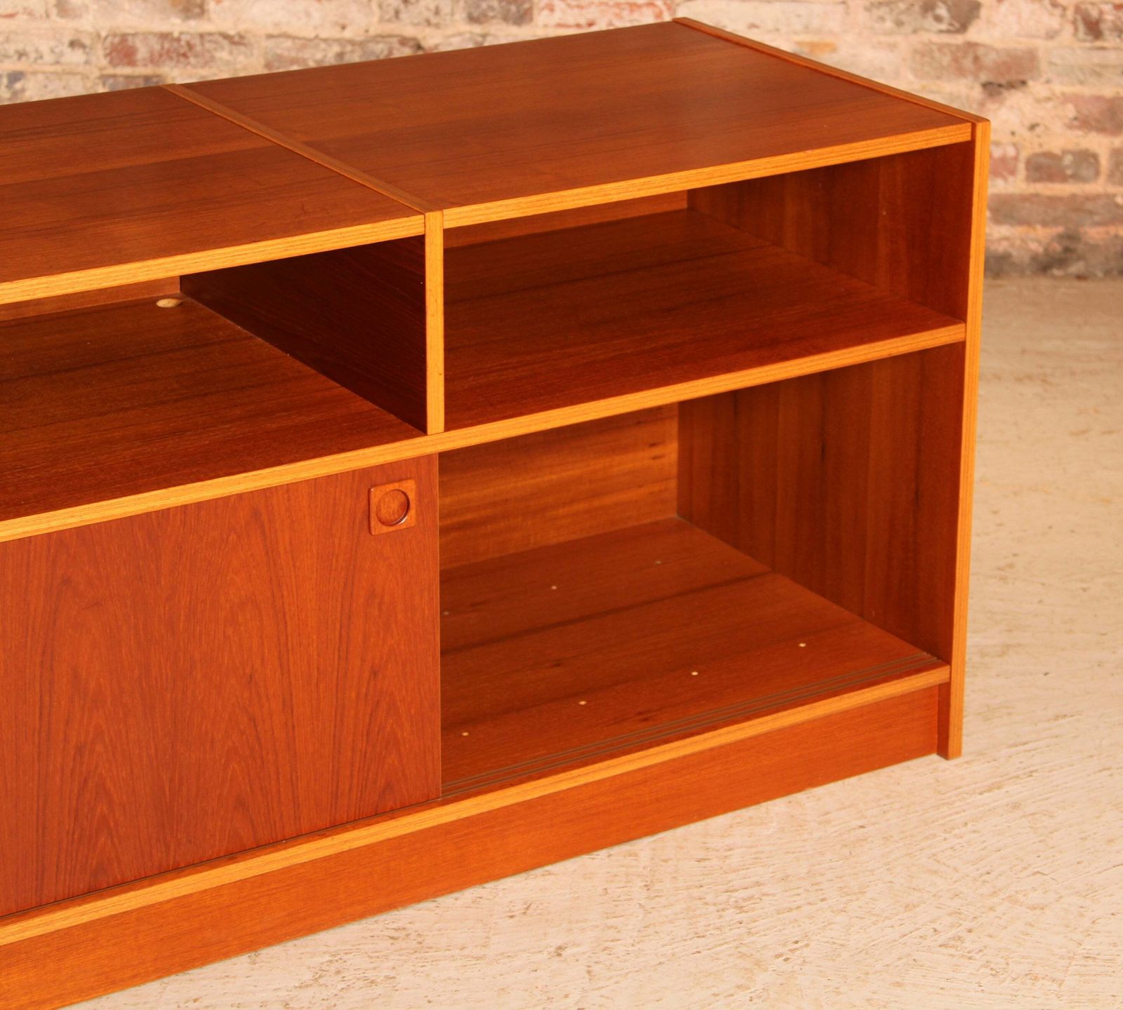 Mid Century Danish Media Stand / Vinyl Record Player Cabinet, Circa 1970s photo buy