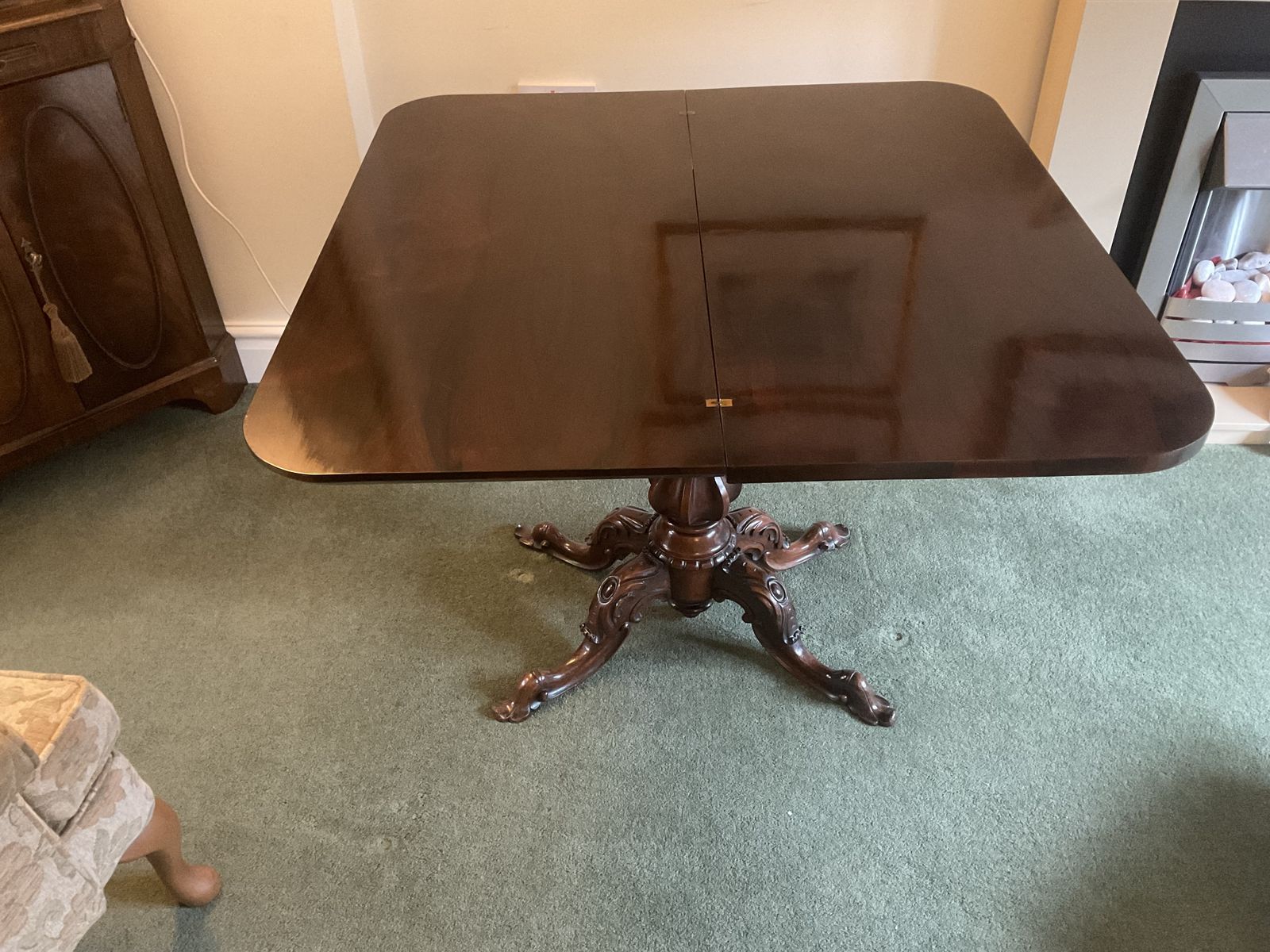 Antique Rosewood Tea Table Very Original Circa 1830 . photo Furniture
