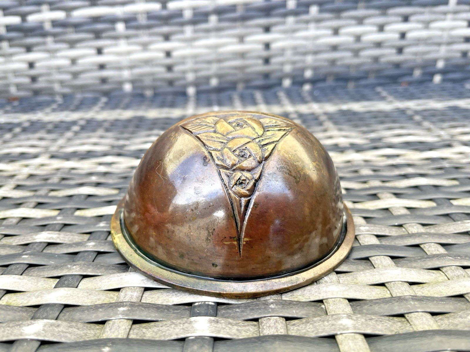photo furniture Art Deco Bronze Jesus Sacred Heart Holy Water Catholic Church Font Signed Hoffer