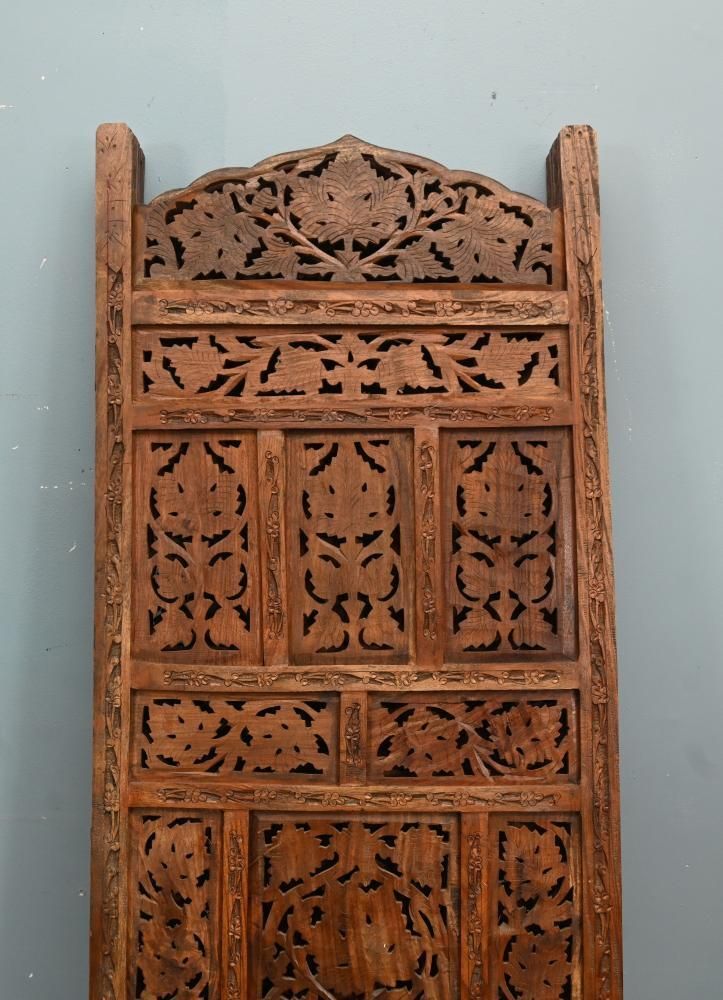 photo for sale Indian Carved Hardwood Room Screen Mughal Revival Anglo Indian Style