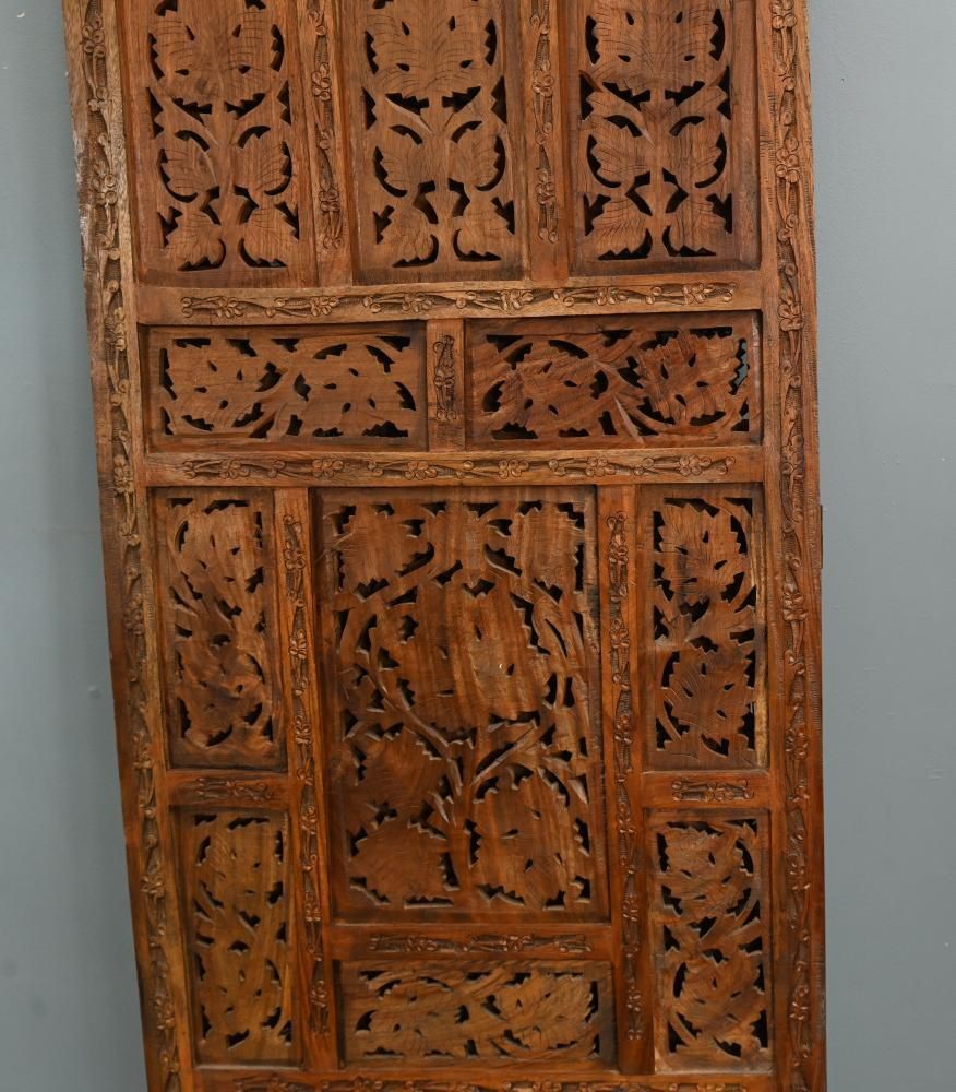 photo buy Indian Carved Hardwood Room Screen Mughal Revival Anglo Indian Style