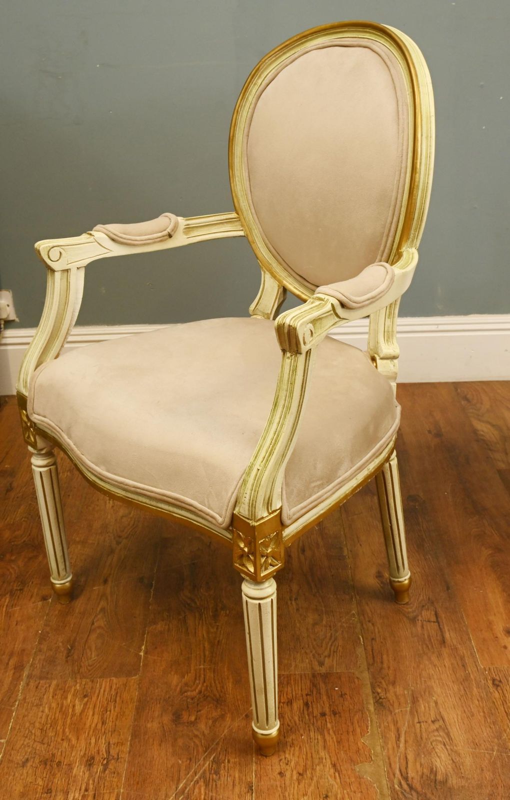 Set 14 French Louis XVI Dining Chairs Painted photo Furniture