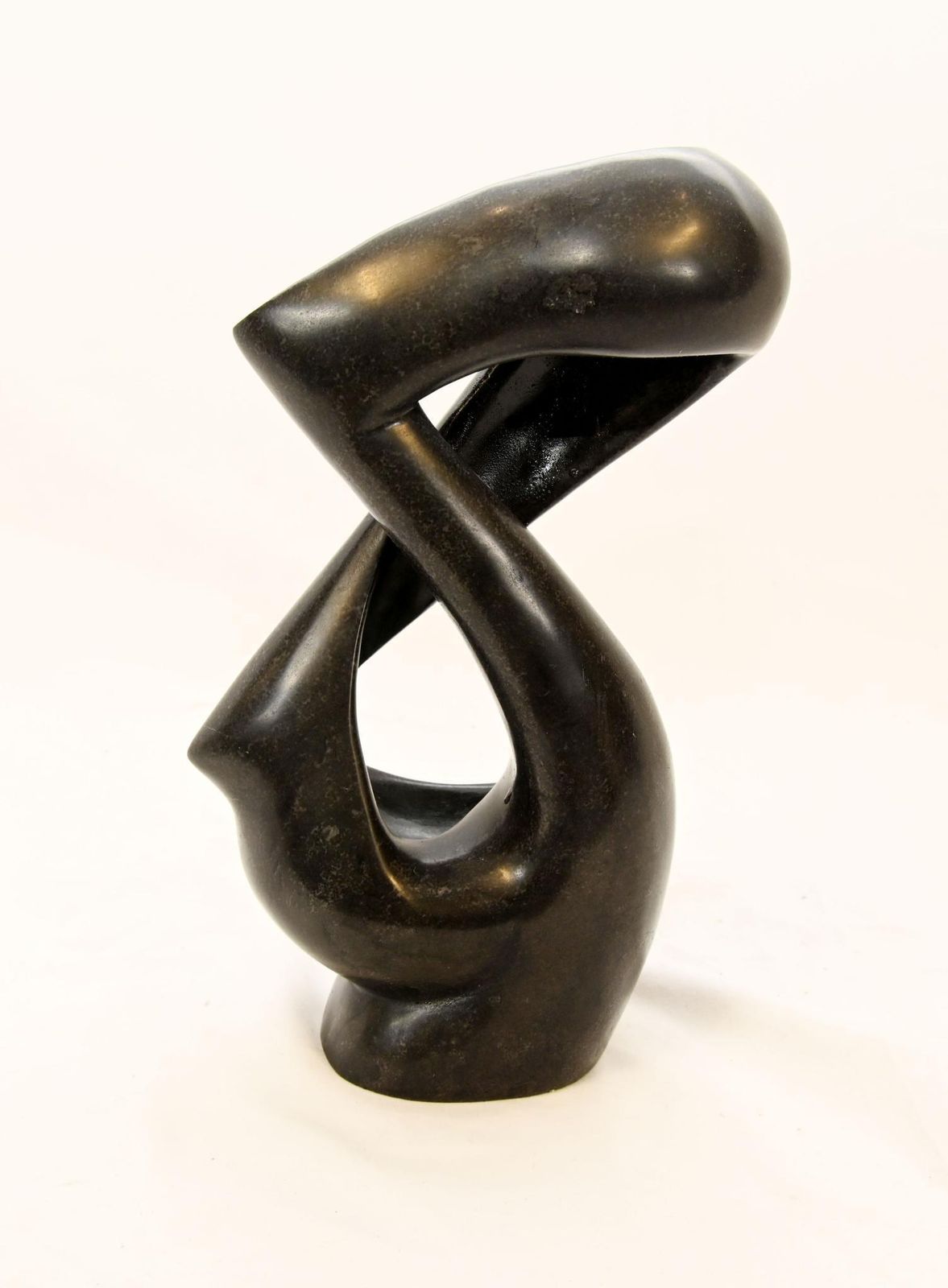 Black Marble Abstract Art Sculpture Modernist Carved Figurine photo 295.0