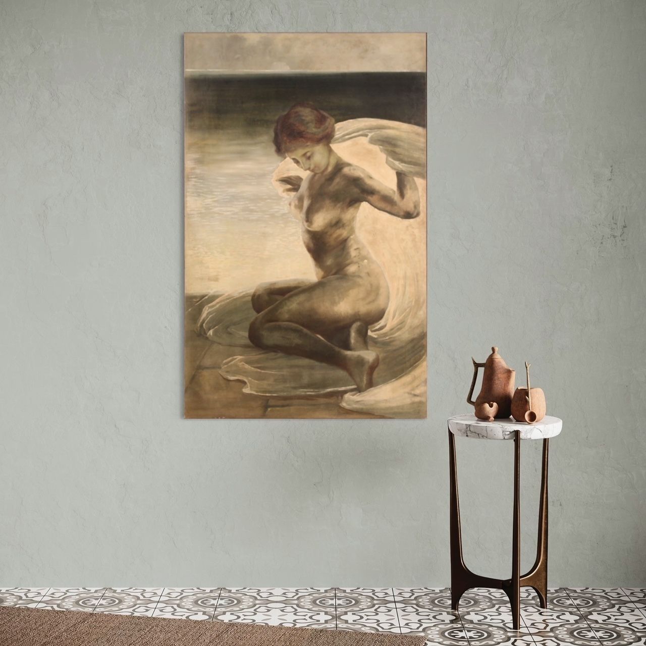2200.0 Nude Painting Of A Young Woman From The First Half Of The 20th Century photo