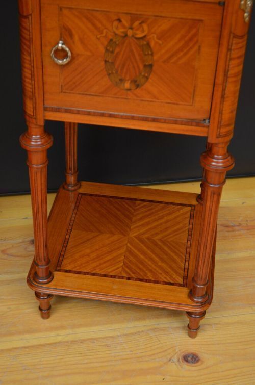 Furniture Pair Of French Satinwood Bedside Cabinets photo
