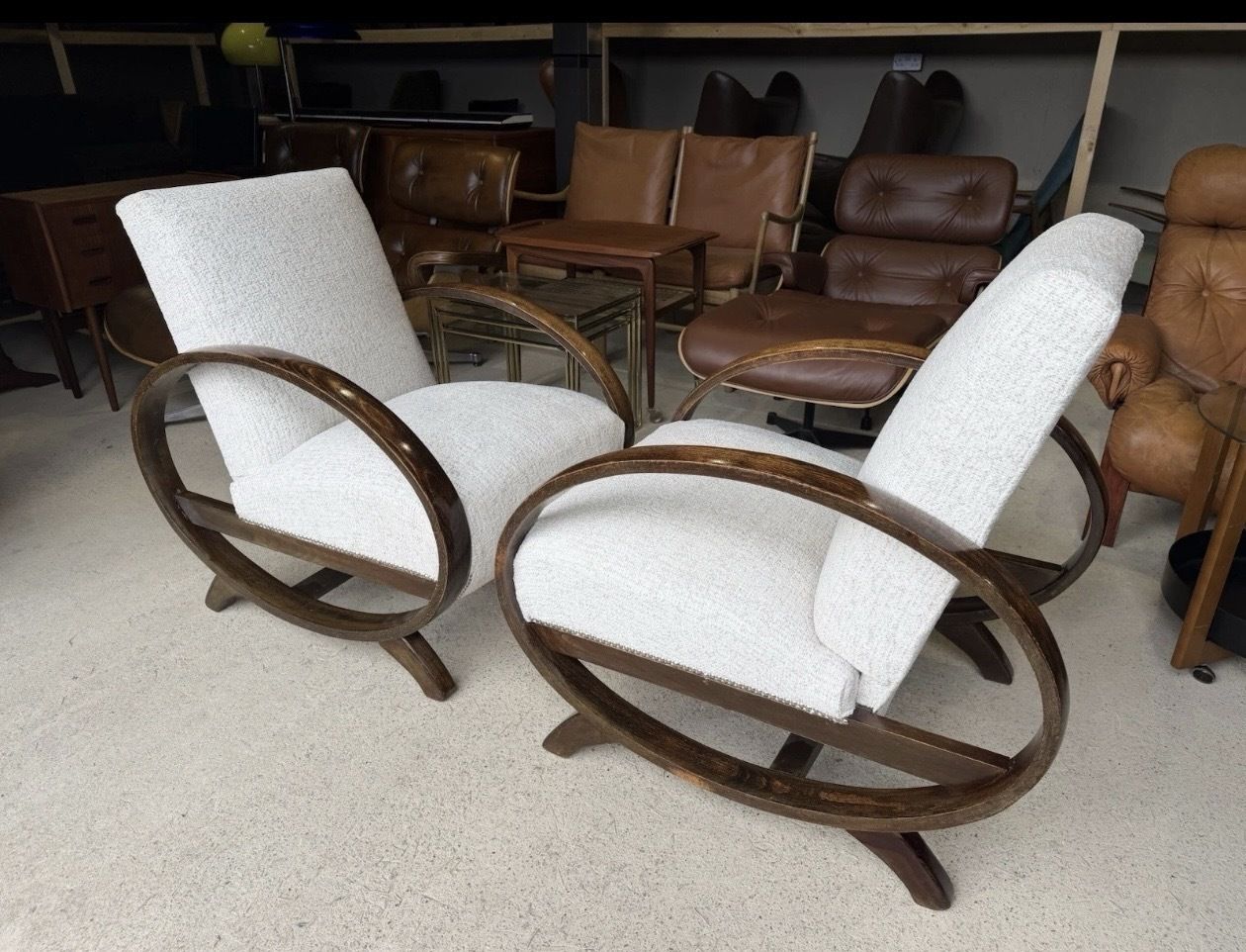 Pair Of Jindrich Halabala Armchairs Art Deco Style