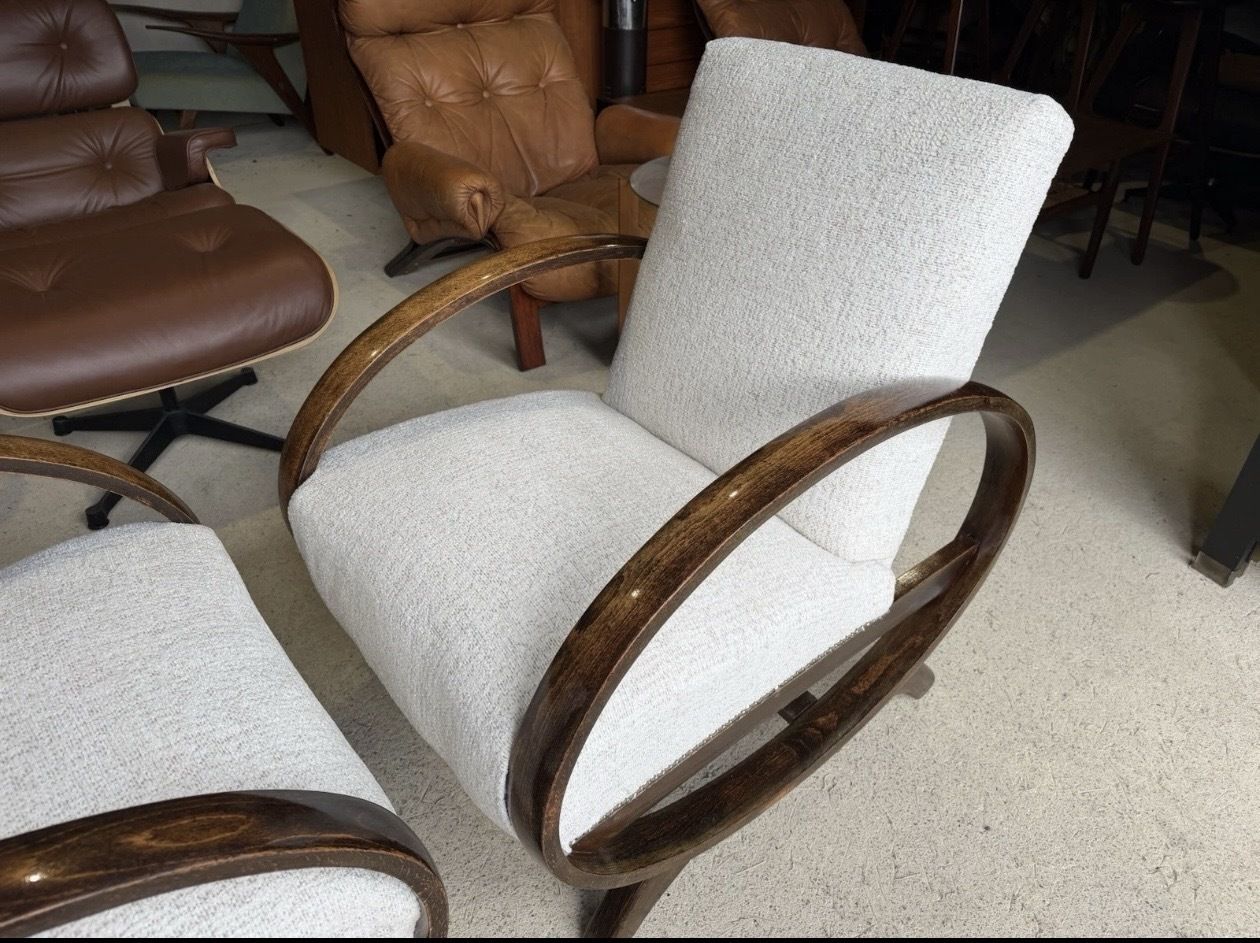 Pair Of Jindrich Halabala Armchairs Art Deco Style photo buy