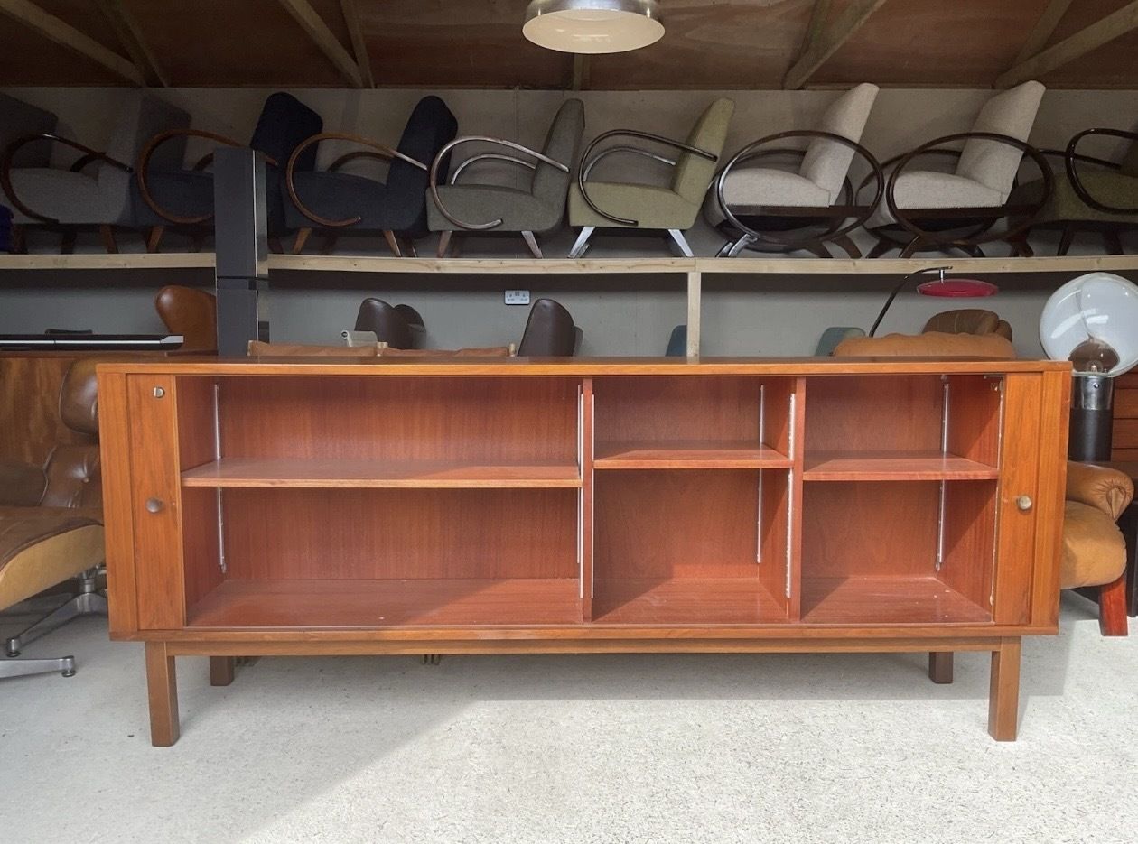 photo for sale Mid Century Danish Teak Tambour Sideboard By Danflex Systems 1970s