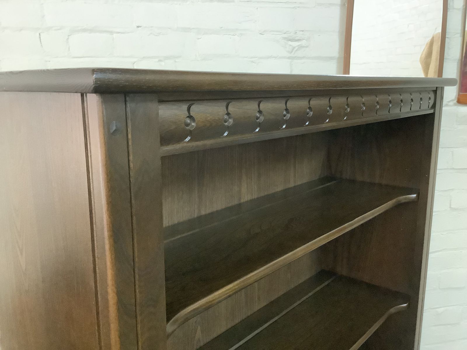 Ercol Mural Open Bookcase In Traditional Finish. photo Furniture