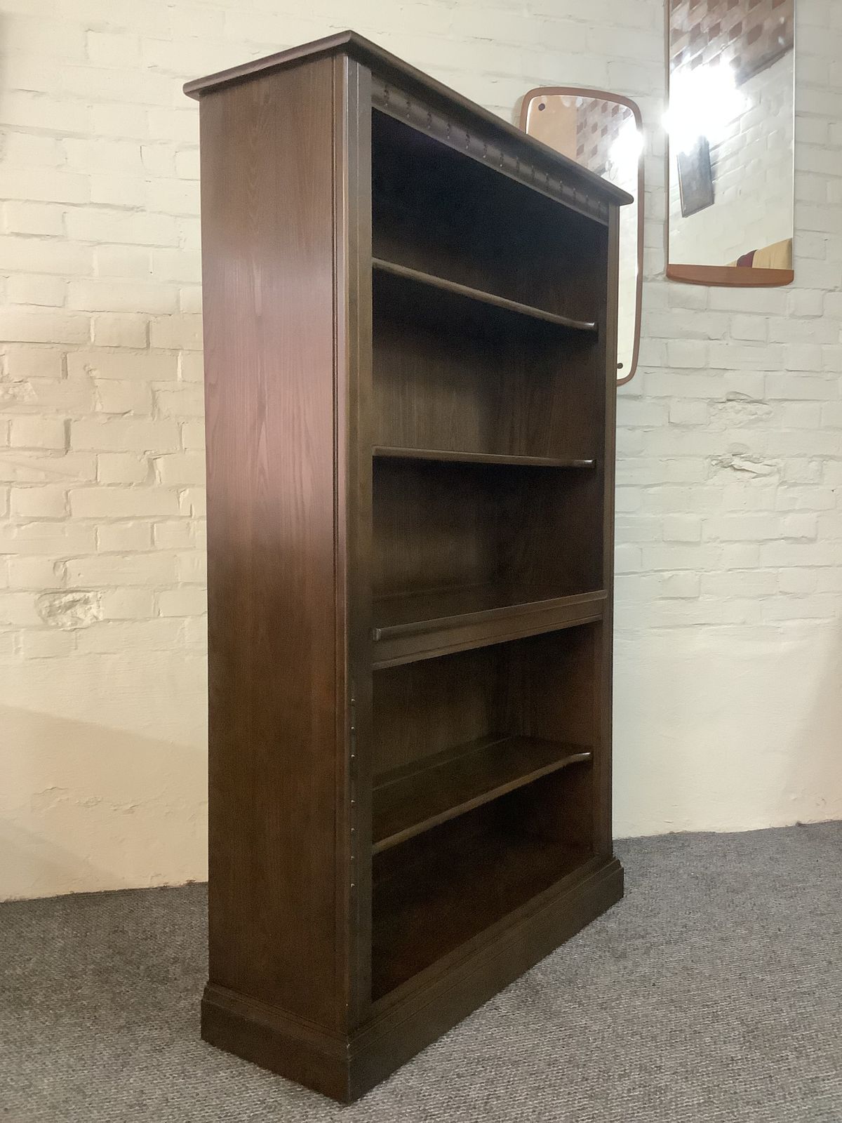 Ercol Mural Open Bookcase In Traditional Finish. photo vinterior