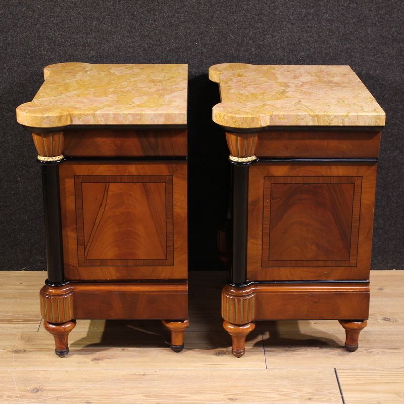 Pair Of 20th Century Italian Bedside Tables photo vintage