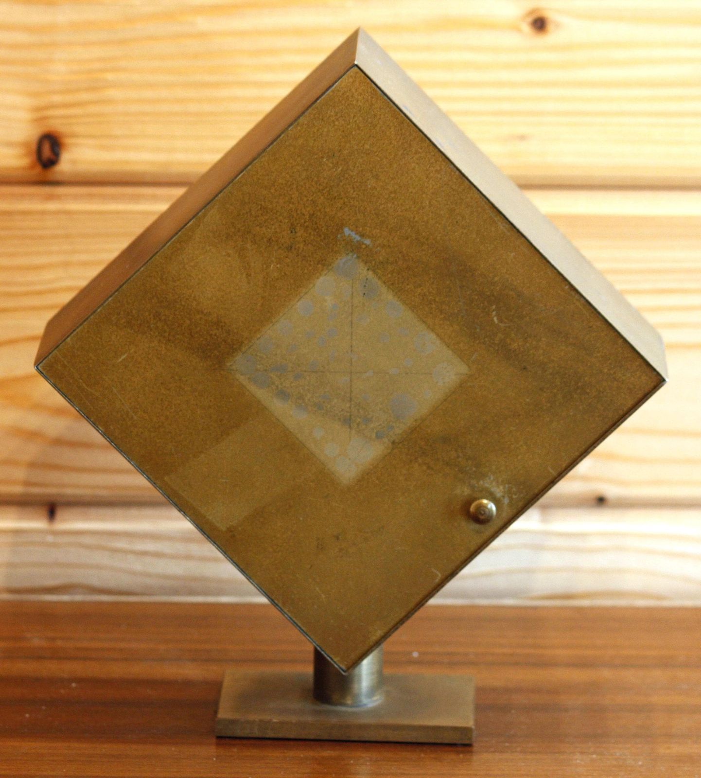 Vintage Staiger Mantel Clock   21cm Brass Metal Retro German Mid Century Bauhaus 70s Desk Clock Off The Wall Clocks photo 85.0