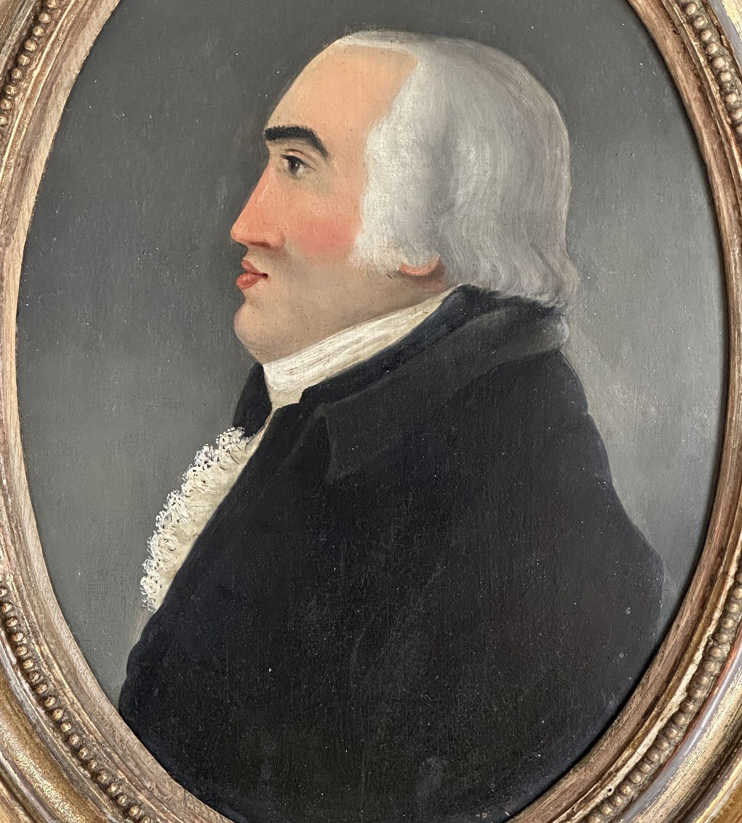 Naive Portrait Of A Gentleman  Oil On Panel, Circa 1780 photo for sale