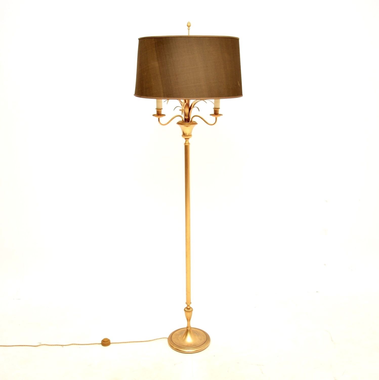Vintage French Brass Floor Lamp photo for sale