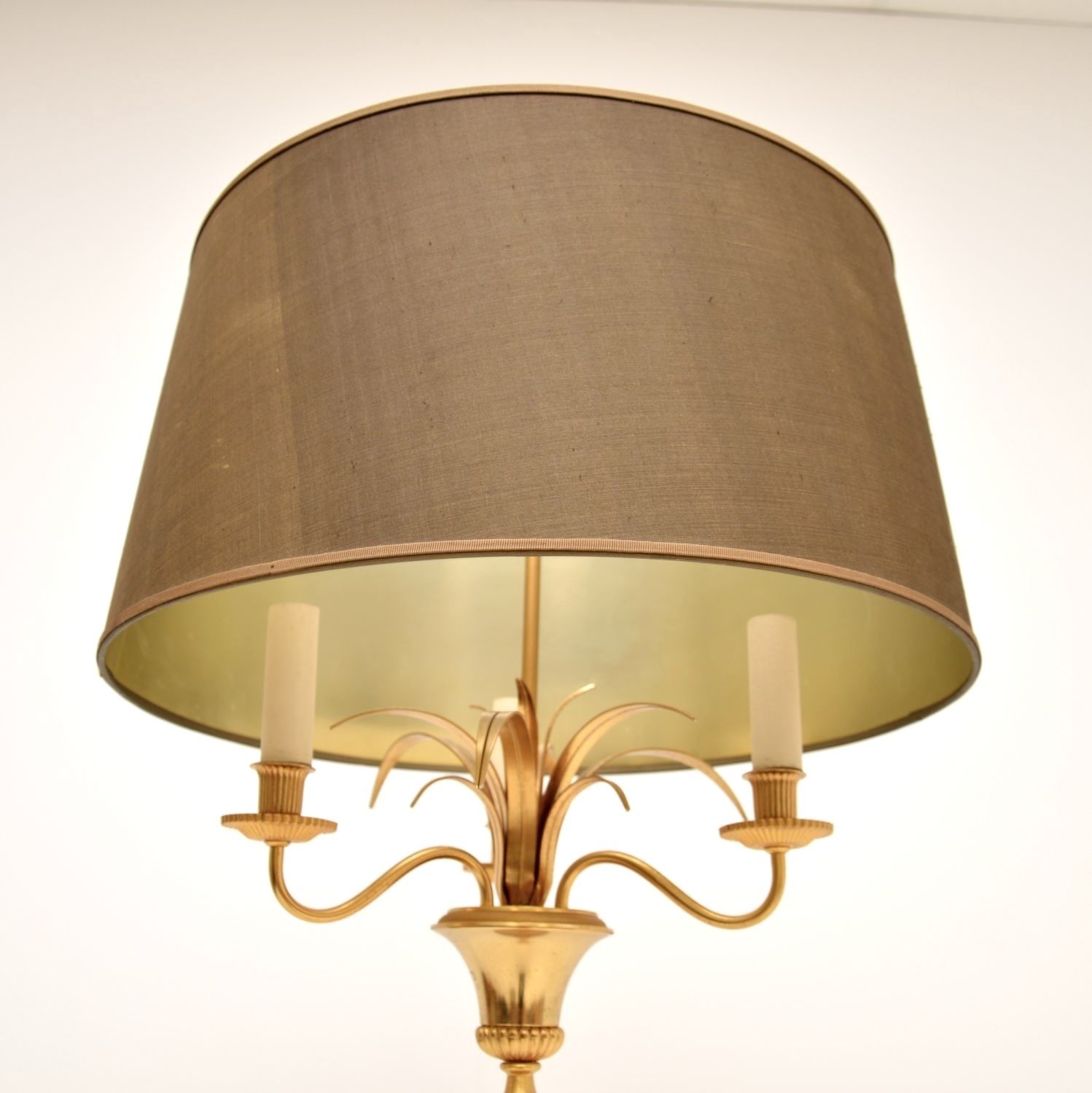 Vintage French Brass Floor Lamp photo Lighting