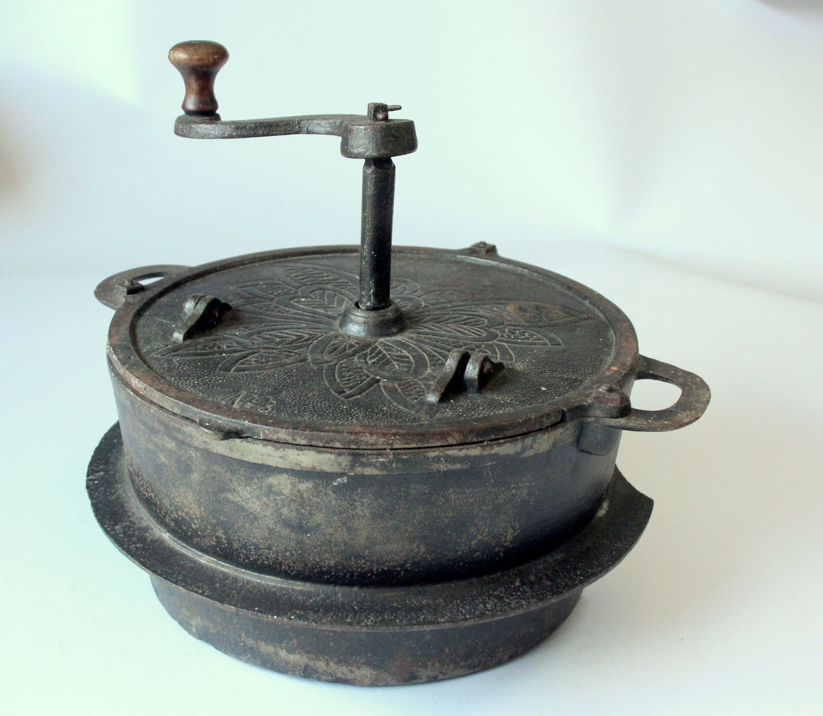 1920s Antique Coffee Roaster Made Of Cast Iron photo for sale