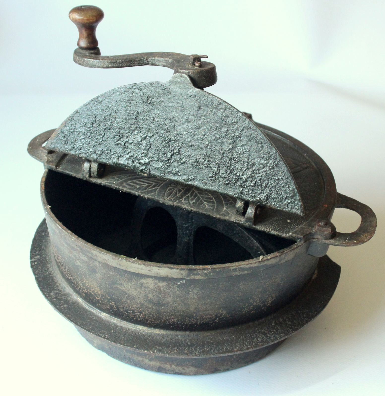1920s Antique Coffee Roaster Made Of Cast Iron photo Home Decor