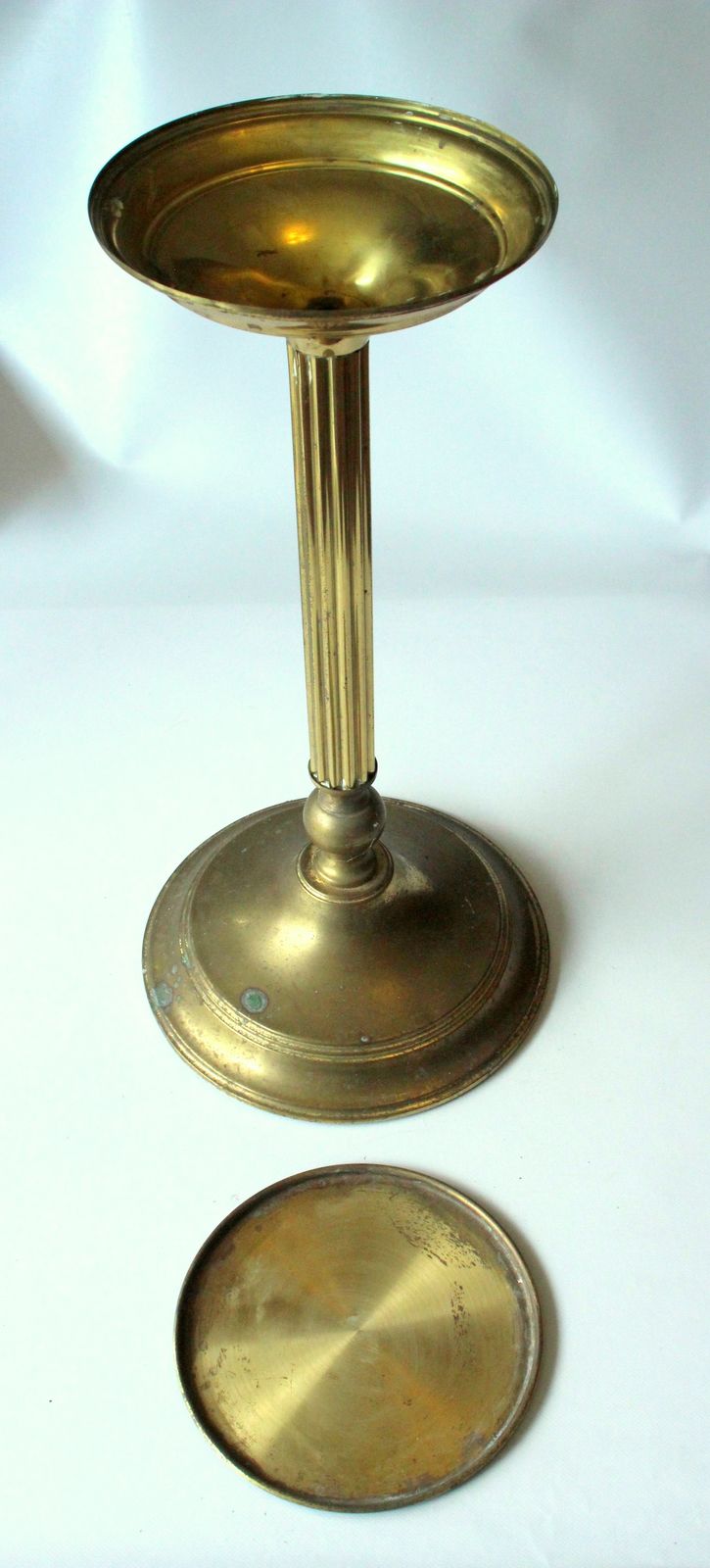 High Brass And Metal Pedestal   Column   Vintage From The 60s photo Home Decor
