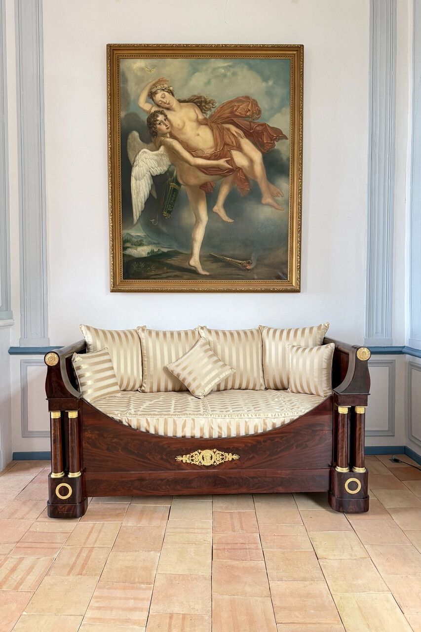 Very Large Painting Of Psyche And Love From The French Neoclassical School photo furniture