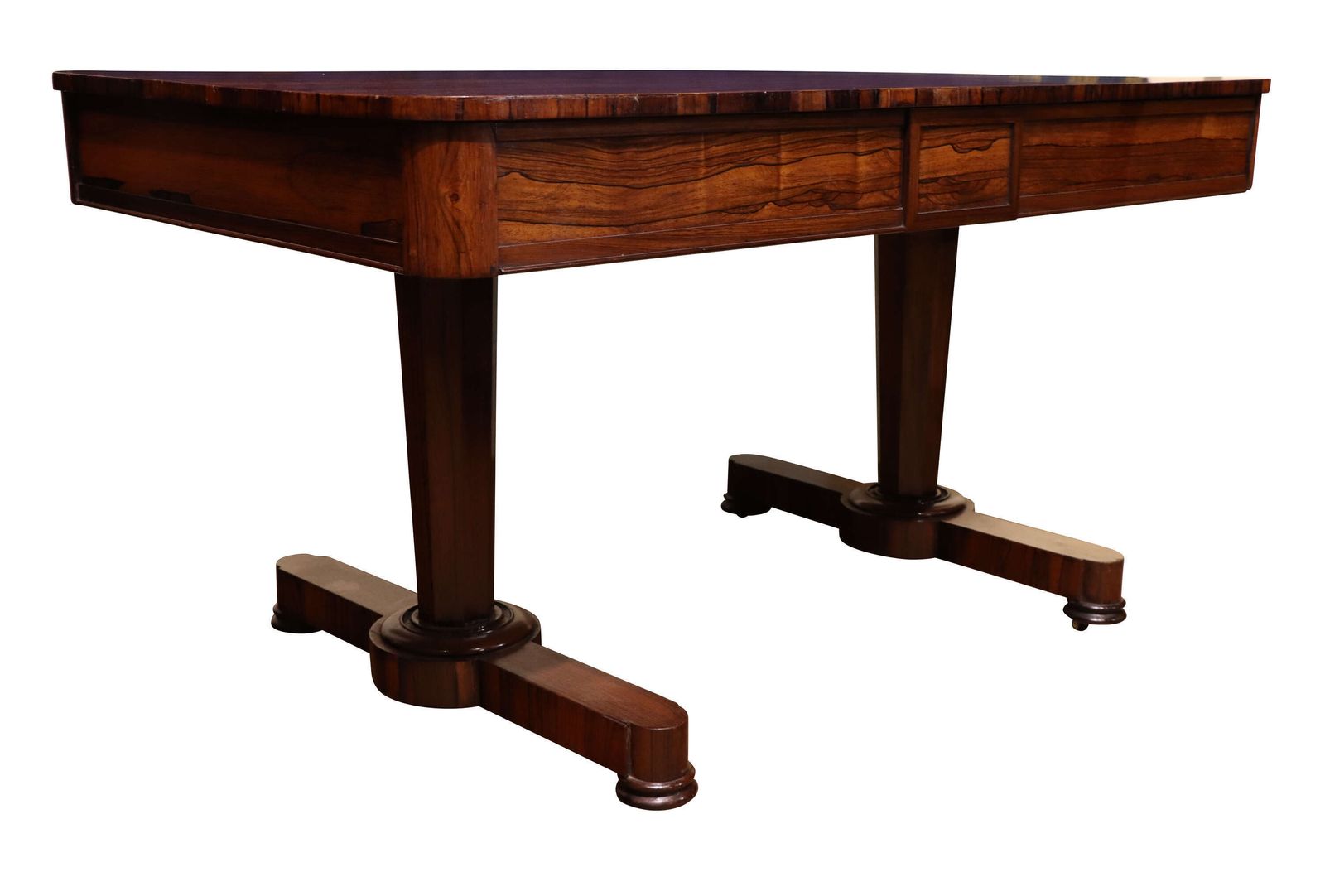 Fine William IV Figured Rosewood Writing Table / Library Desk C.1835 photo Furniture