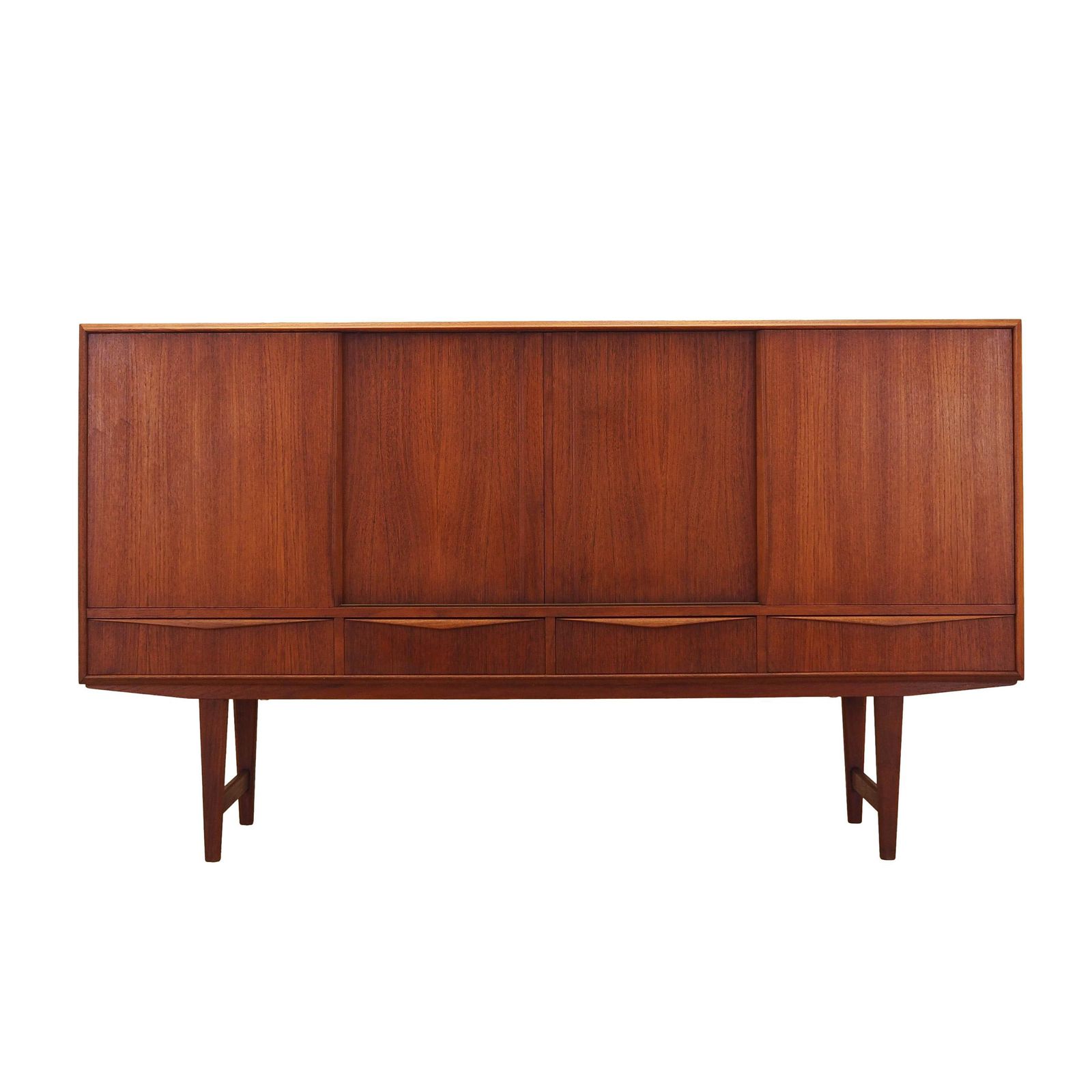 Teak Highboard, Danish Design, 1960s, Designer: E.W. Bach