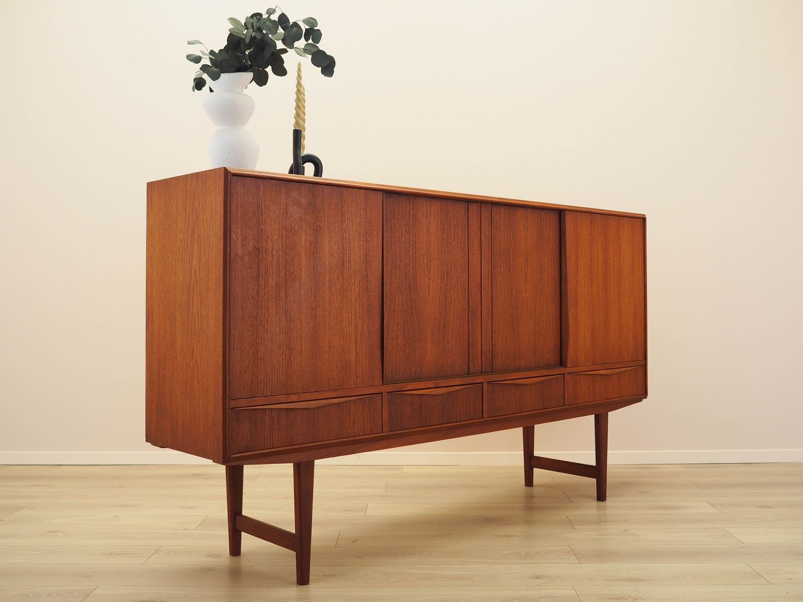 Teak Highboard, Danish Design, 1960s, Designer: E.W. Bach photo buy