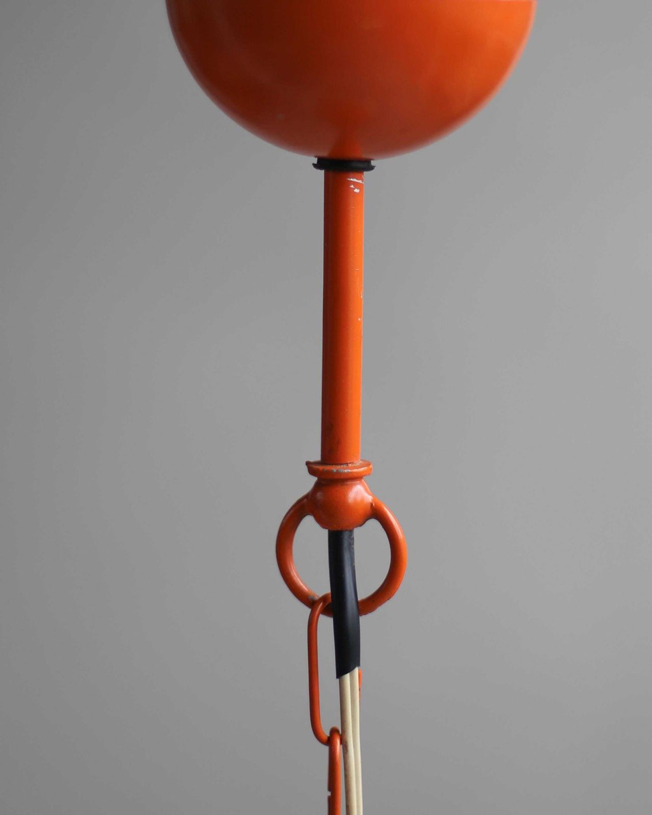 Lighting Xl Modernist Amber Glass Pendant Lamp – Sijaj Hrastnik Mid Century Globe Light, Made In Yugoslavia, 70s Lamp photo