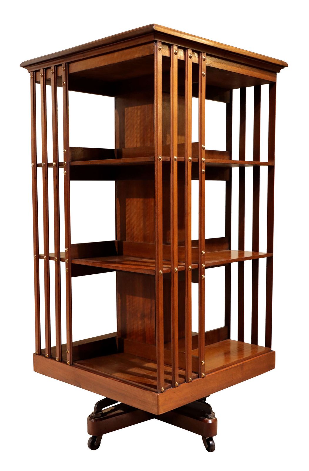 Large Edwardian Mahogany Revolving Bookcase, C.1900 photo Furniture