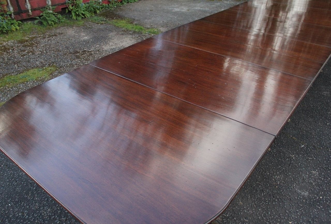 A Large Early 20th Century Mahogany Four Pedestal Dining Table photo 12995.0
