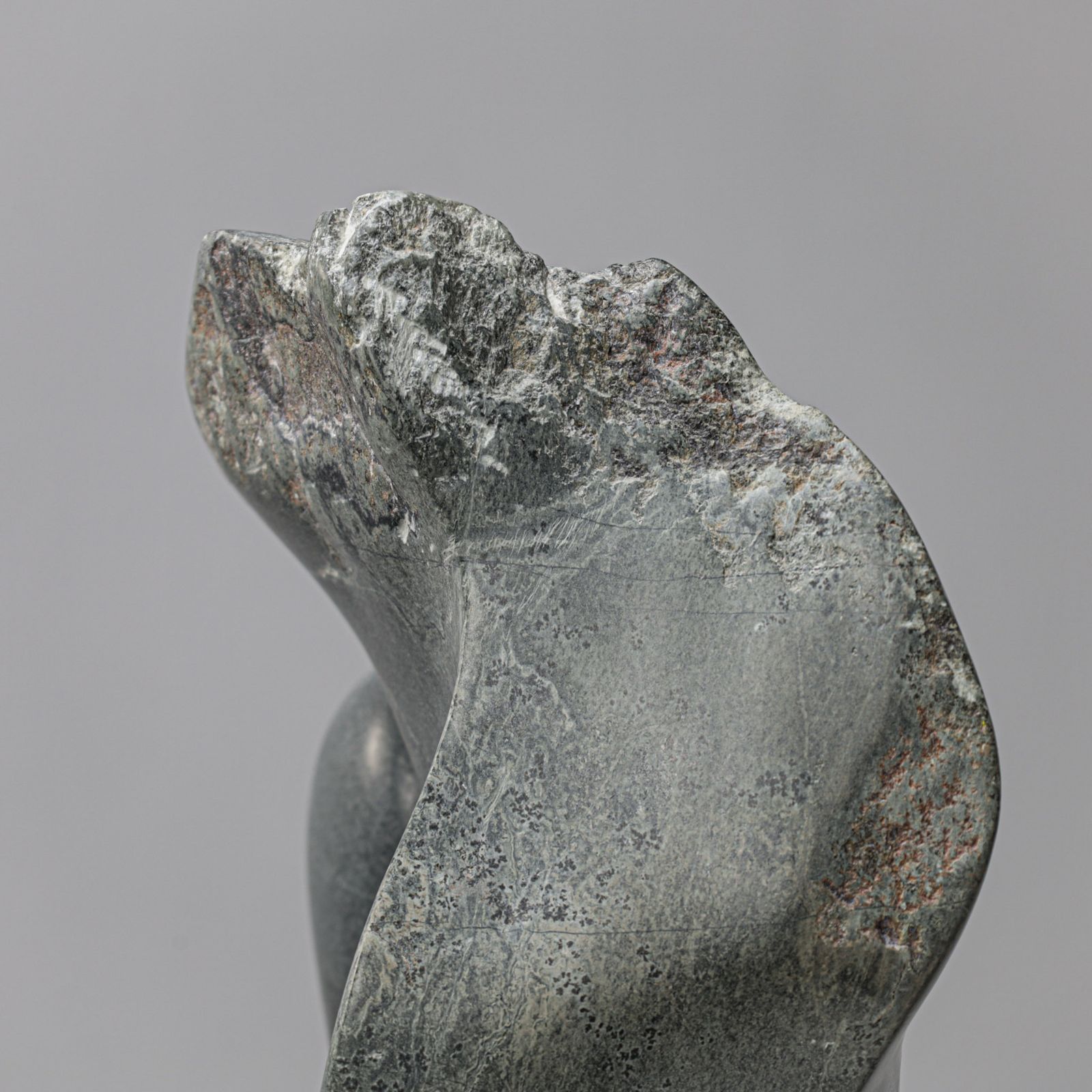 Abstract Dolomite Stone Sculpture By Ineke Van Zuuren, Netherlands, 1980s photo vintage