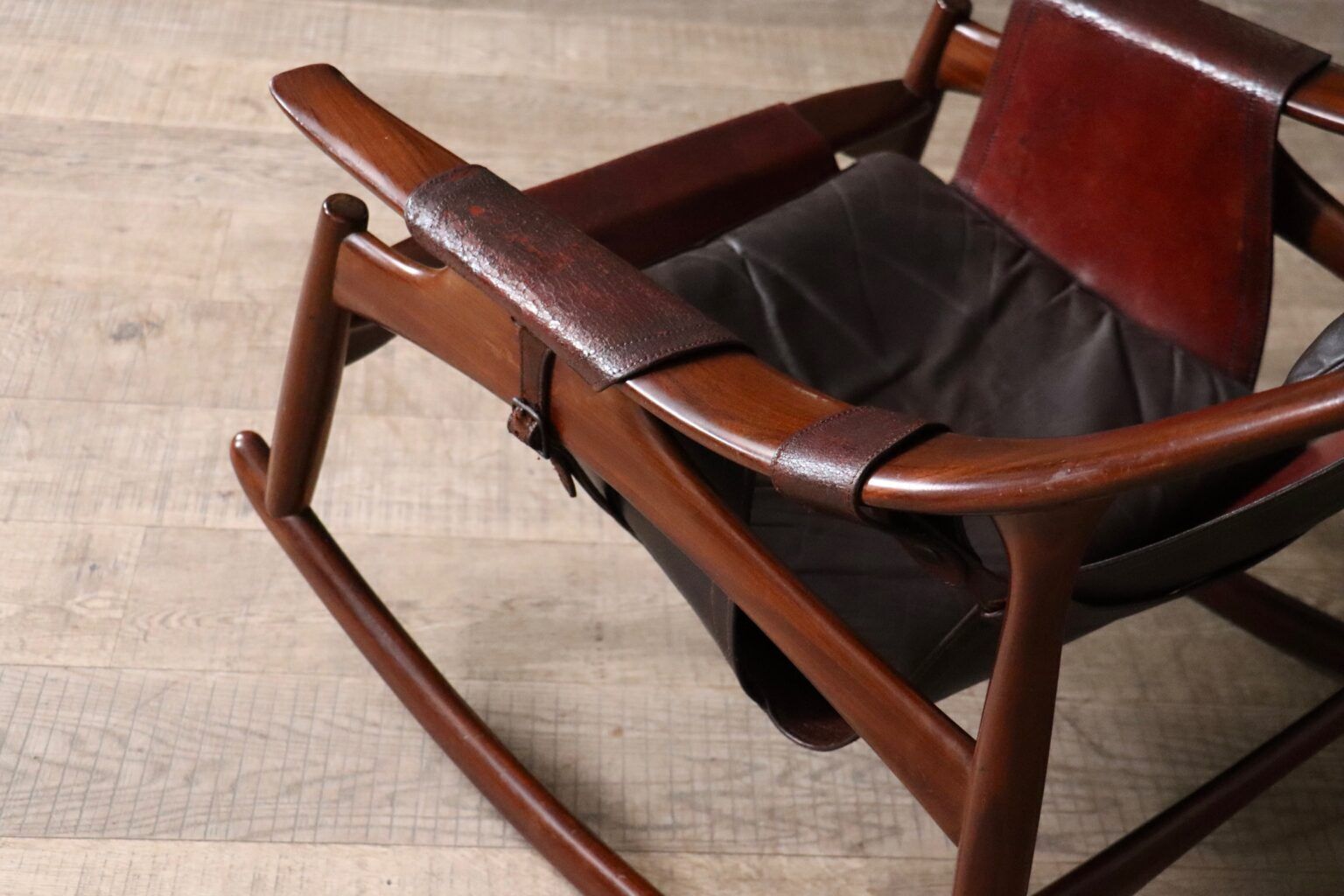 photo for sale Liceu De Artes E Oficios Rocking Chair With Ottoman Brazil 1960s