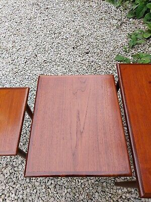 Mcm Nest Of Tables Curved Edge Rosewood Danish photo vintage