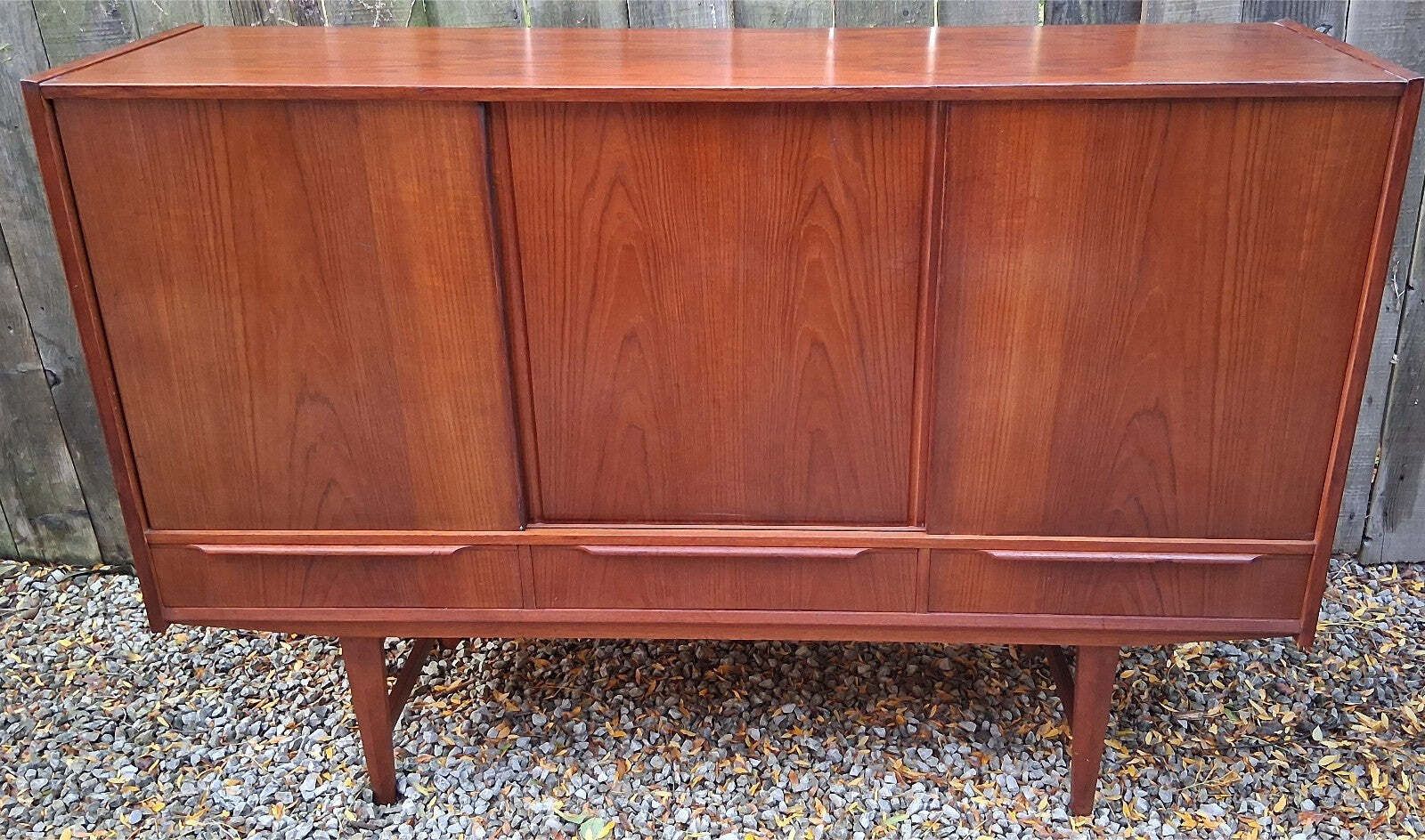 Mid Century Modern Ew Bach Teak Highboard For Sejling Skabe photo for sale