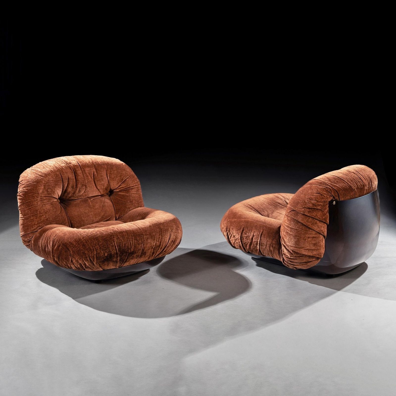 Rare Pair Of Early Ligne Roset Vintage Armchairs 1970s Michel Ducaroy photo furniture