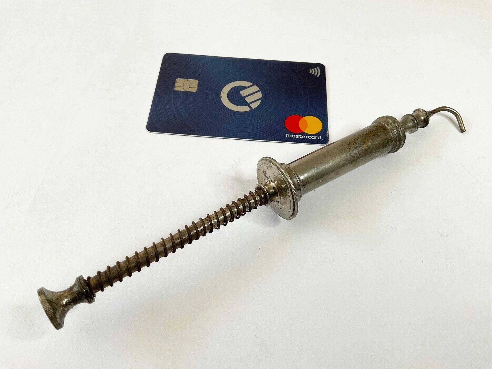 Antique 1875 Claudius Ash & Sons "Self Filling" Dental Syringe – Rare Spiral Spring Model photo for sale
