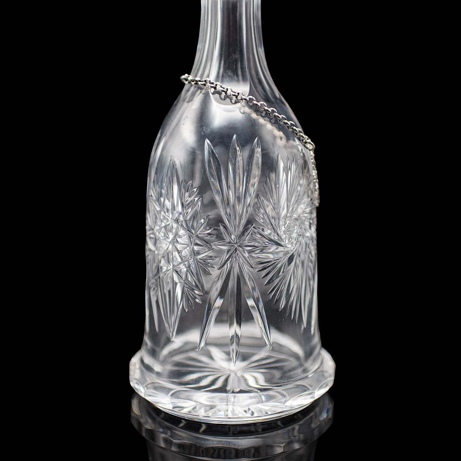 photo furniture Vintage Port Decanter, English, Glass, Silver Label, Spirit Bottle, Mid Century
