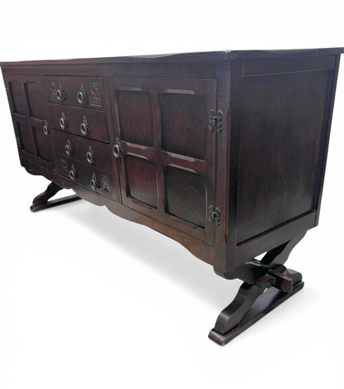 Vintage Oak Sideboard / Central Drawers / C1940 photo vinterior