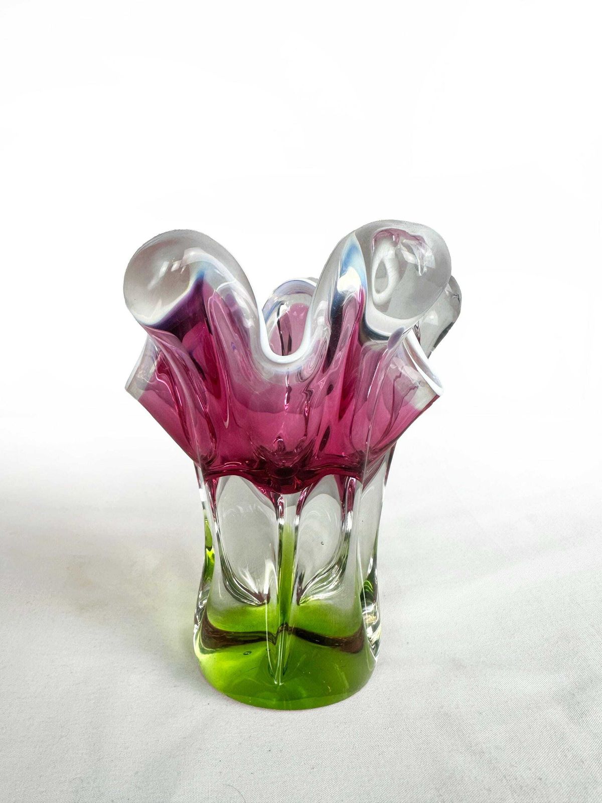 Josef Hospodka   Chřibská (Borske Sklo)   Mid Century Art Glass Vase Czech Republic 1960 1969 photo for sale