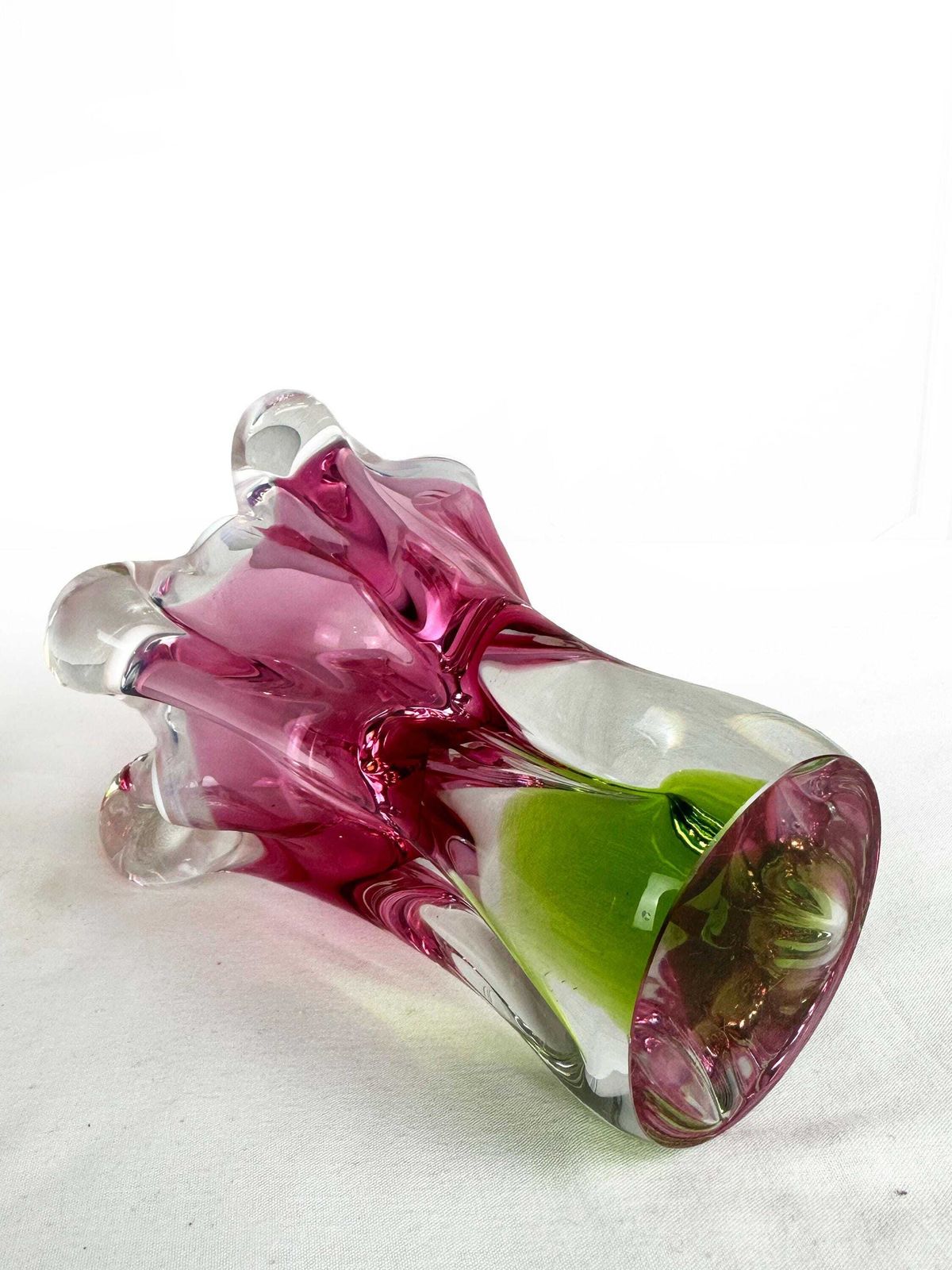 photo vintage Josef Hospodka   Chřibská (Borske Sklo)   Mid Century Art Glass Vase Czech Republic 1960 1969