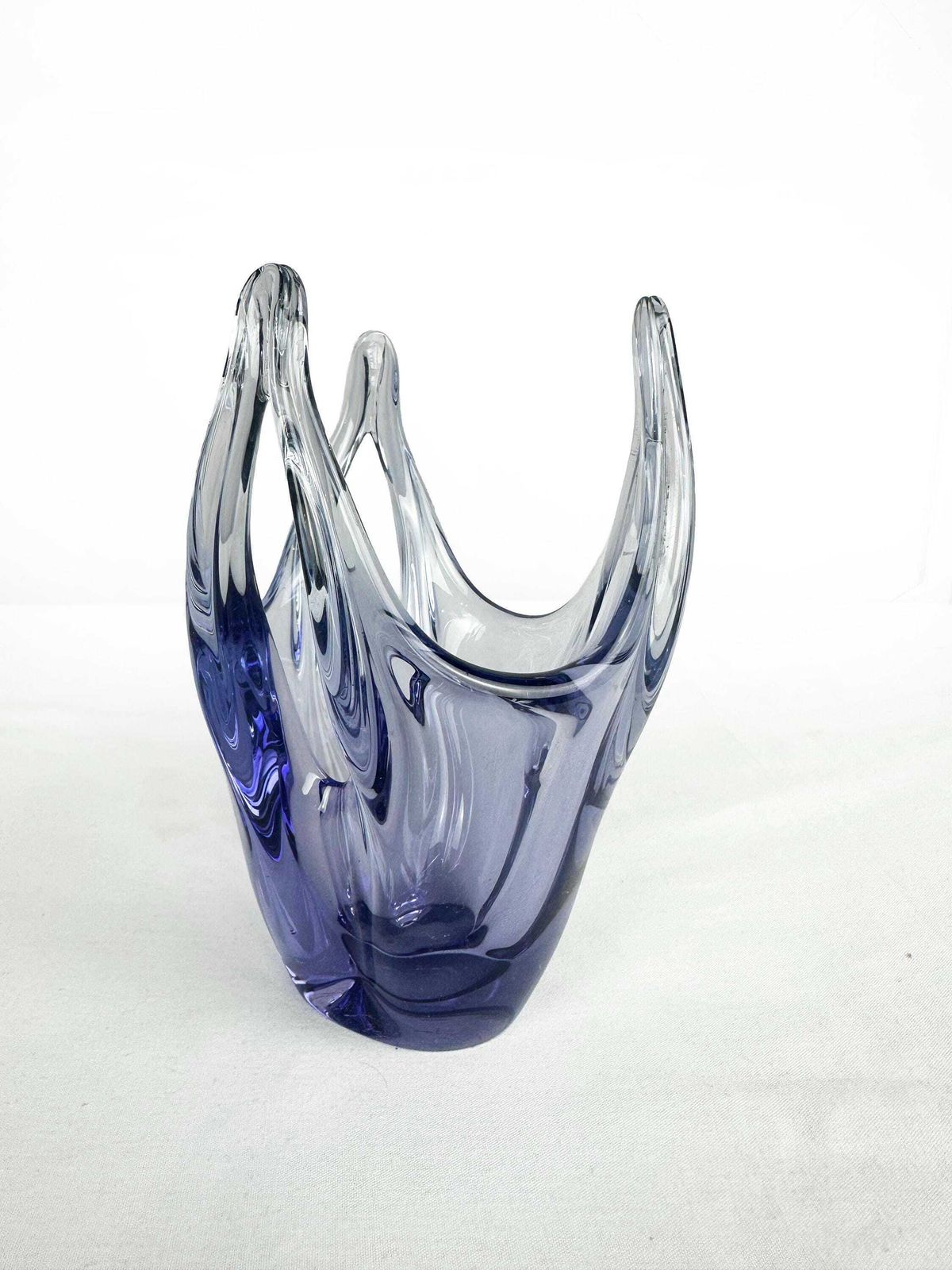 Mid Century Lilac Art Glass Vase/Bowl 1960 photo 56.0